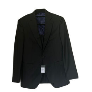 Alton Lane NEW 40R Mens Suit Jacket Blazer Black Funeral Work Wool 2 Button $695